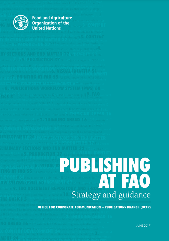 This is a cover of Publishing at FAO